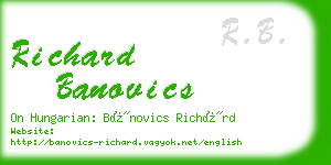 richard banovics business card